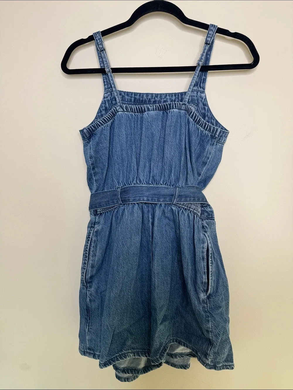 Abercrombie Denim Skort Tie-Waist Romper Size 15-16